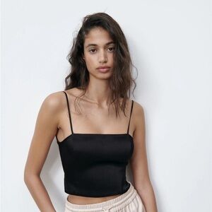 Satin Laced Top | Zara​